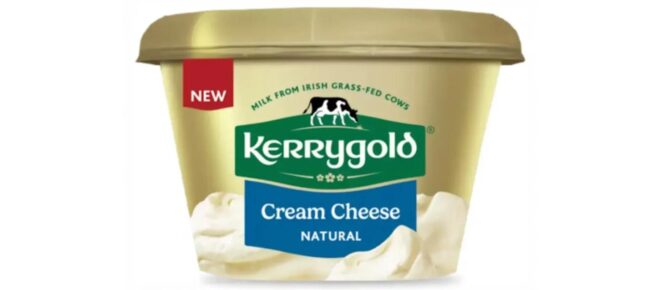 Ambalajul noului produs Kerrygold Cream Cheese