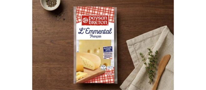 Ambalajul de brânză Emmental Paysan Breton, realizat de Amcor pentru Laïta