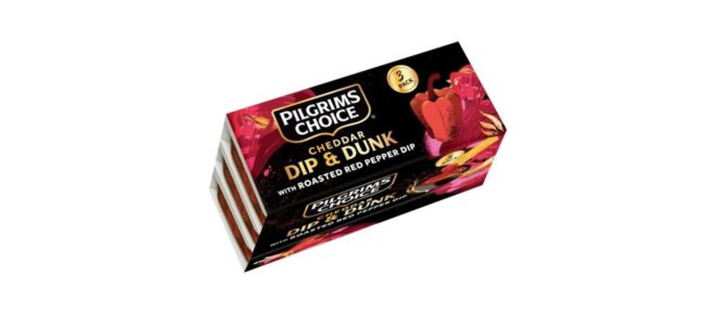 Ambalajul noilor gustări Pilgrims Choice Dip & Dunk
