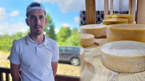 Mihai Breje, fermier din Sălaj, alături de brânzeturile maturate ale brandului Barcolact