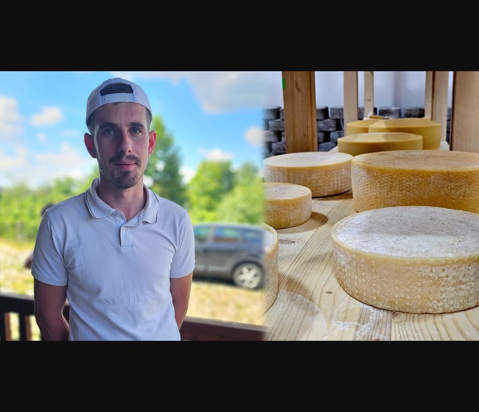 Mihai Breje, fermier din Sălaj, alături de brânzeturile maturate ale brandului Barcolact